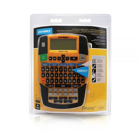 DYMO Rhino 4200 Basic Industrial Handheld Label Maker, 1 Line, 4.06 x 8.46 x 2.24