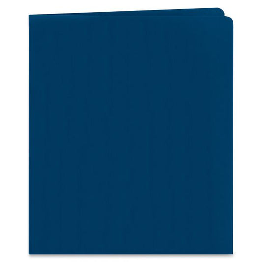 Smead Two-Pocket Folder, 100-Sheet Capacity, Dark Blue, 25/Box