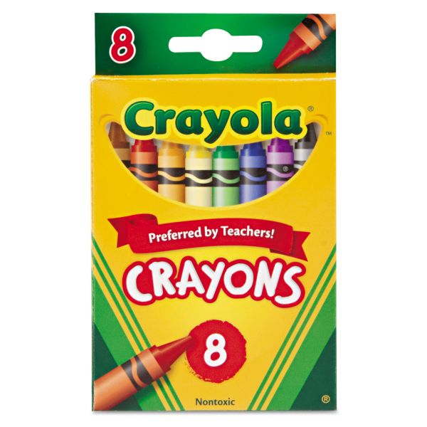 Crayola Classic Color Crayons, Peggable Retail Pack, Peggable Retail Pack, 8 Colors/Pack