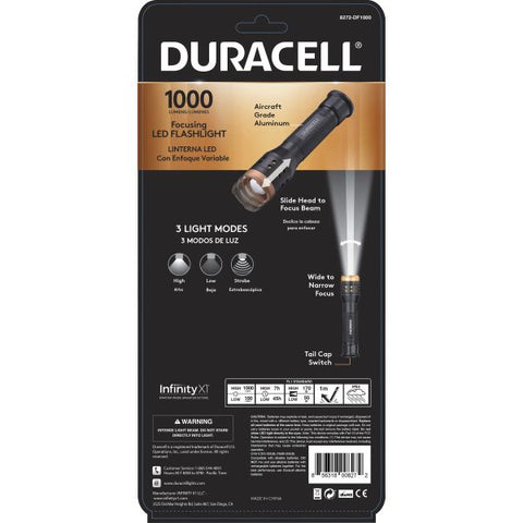 Duracell Aluminum Focusing LED Flashlight C - Aircraft Aluminum - Black