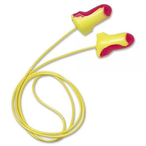 Howard Leight by Honeywell LL-30 Laser Lite Single-Use Earplugs, Corded, 32NRR, Magenta/Yellow, 100 Pairs