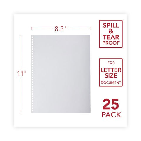 GBC ProClick Pre-Punched Presentation Covers, Clear Lined, 11 x 8.5, Punched, 25/Pack