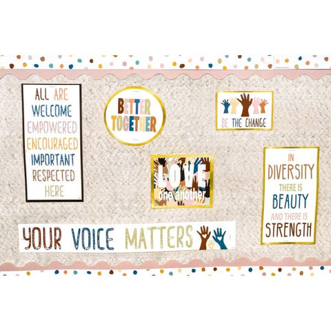 Teacher Created Resources Everyone is Welcome Diversity Mini Bulletin Board Theme/Subject: Welcome - Skill Learning: Diversity - 21 Pieces - 1 Set