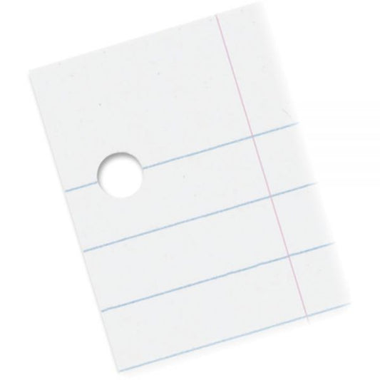 Pacon Ruled Wide Ruled Loose Leaf Paper 8.50" x 11" - Wide Ruled - 3-Hole Punched - White - 500 Sheets/ Ream