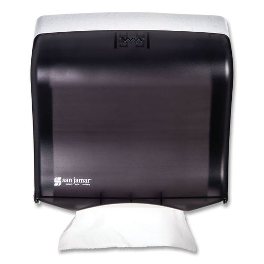 San Jamar Ultrafold Fusion C-Fold and Multifold Towel Dispenser, 11.5 x 5.5 x 11.5, Black