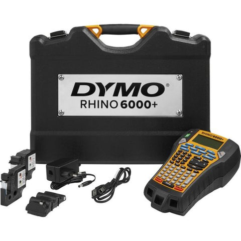 Dymo Rhino 6000+ Industrial Label Maker 180 dpi - LCD Screen - Black, Yellow - PC - for Industry