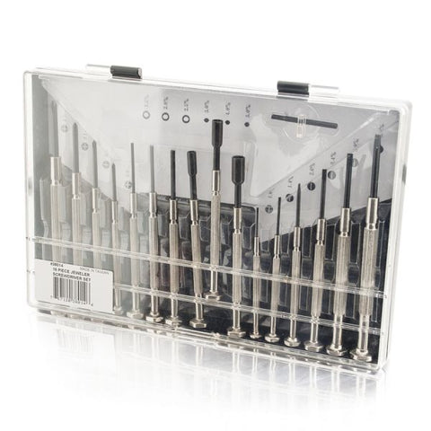 C2G 16pc Jeweler Screwdriver Set Chrome