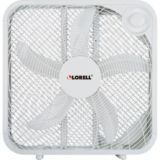 Lorell 3-speed Box Fan 3 Speed - Carrying Handle - 21" Height x 4.1" Width - White