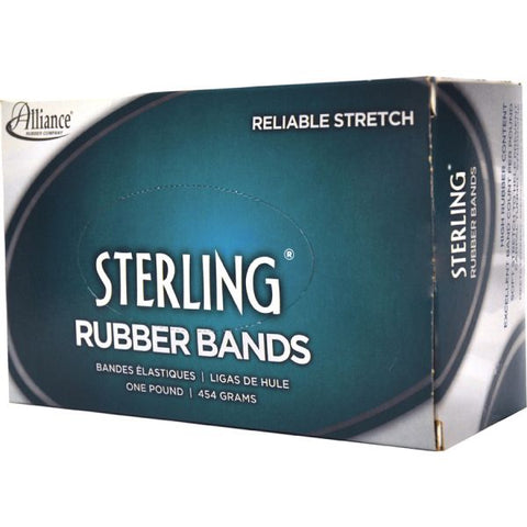 Alliance Sterling Rubber Bands, Size 117B, 0.06" Gauge, Crepe, 1 lb Box, 250/Box