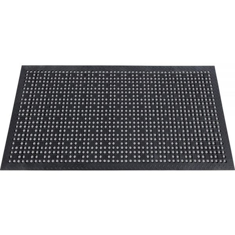 Genuine Joe Versa-Lite Outdoor Utility Floor Mat 36" x 60" - Rubber - Black