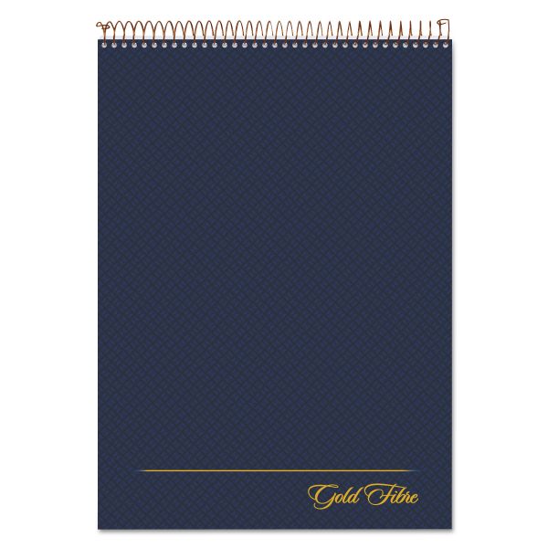 Ampad Gold Fibre Wirebound Project Notes Pad, Project-Management Format, Navy Cover, 70 White 8.5 x 11.75 Sheets