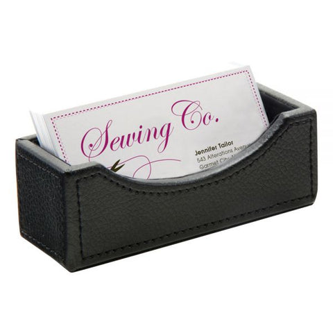 Realspace Black Faux Leather Business Card Holder