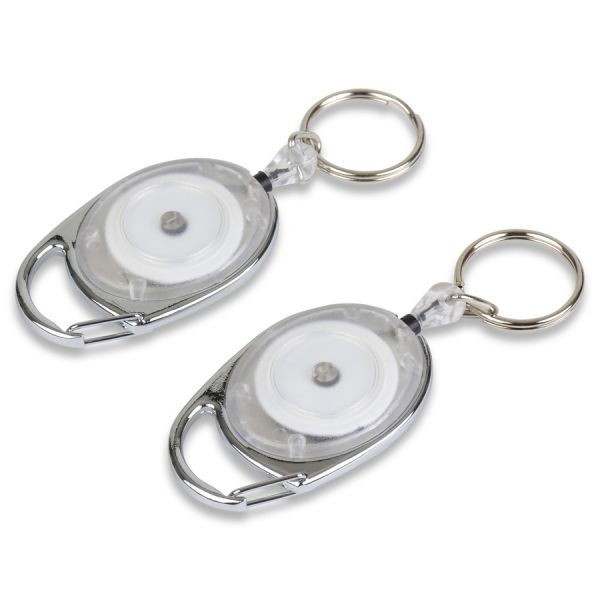 Tatco Reel Key Chain with Chrome Carabiner 6 / Pack - Chrome