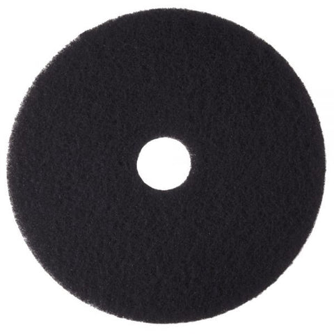 3M 7300 High Productivity Floor Stripping Pads, 1/2" x 16", Black, Case Of 5