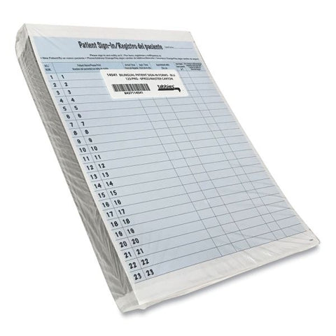 Tabbies Patient Sign-in Label Forms Letter - 8.50" x 11" Sheet Size - Blue Sheet(s) - 125 / Pack