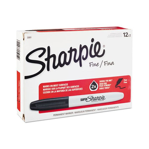 Sharpie Super Permanent Marker, Fine Bullet Tip, Black