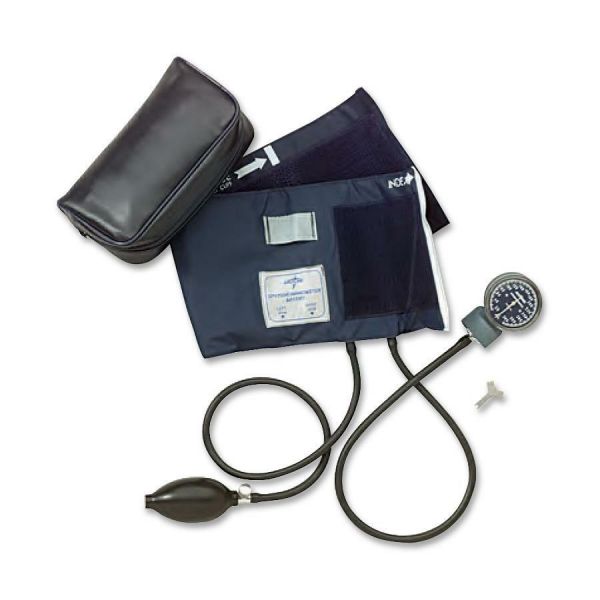 Medline Handheld Aneroid Sphygmomanometer Adult Size - Blue