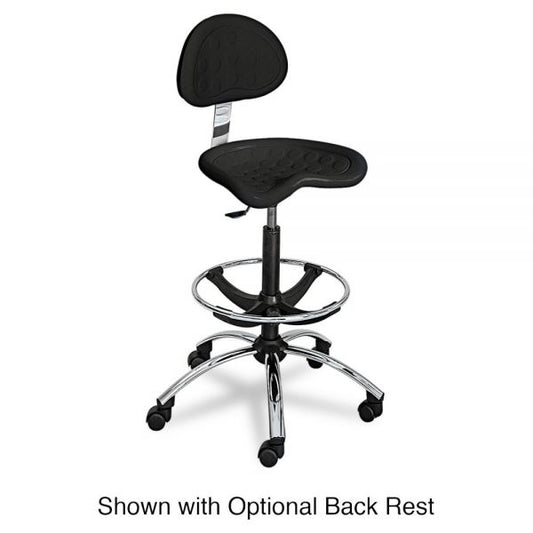 Safco Sitstar Height Adjustable Stool 26" x 27" x 22"-32" - 250 lb Weight Capacity - Polyurethane Foam - Black - Assembly Required