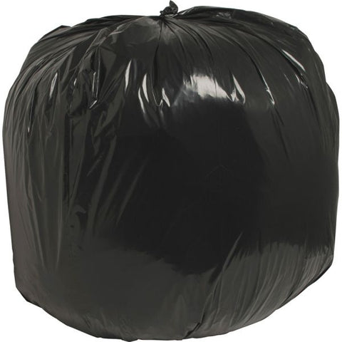 Nature Saver 45 Gallon Trash Bags, Black, Low-Density, 1.25 mil, 100/Carton Black Garbage Bag - Low-Density - 1.25 mil Thickness - 45 Gallon Capacity - 100/ Carton