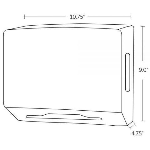 Scottfold Folded Towel Dispenser, 10.75 x 4.75 x 9, White