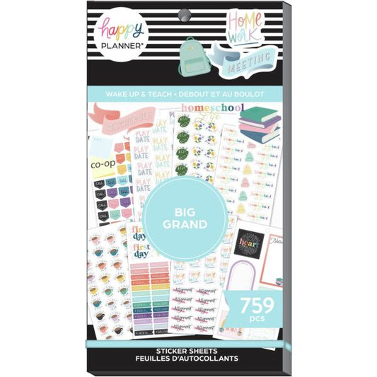 Happy Planner Sticker Value Pack 30/Sheets Wake Up & Teach