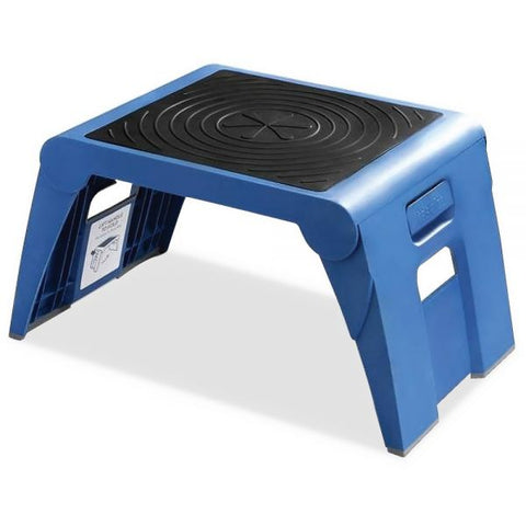 Cramer Folding Step Stool, 1-Step, 300 lb Capacity, 14 x 11.25 x 9.75, Blue