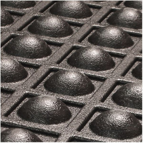 Genuine Joe Flex Step Anti-Fatigue Floor Mat 3 ft x 2 ft - Rubber - Black