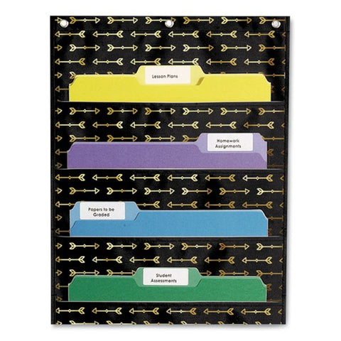 Carson-Dellosa Education Storage Pocket Chart, 10 Pockets, 14 x 47, Black