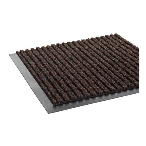 Crown Needle Rib Wipe and Scrape Mat, Polypropylene, 36 x 60, Brown