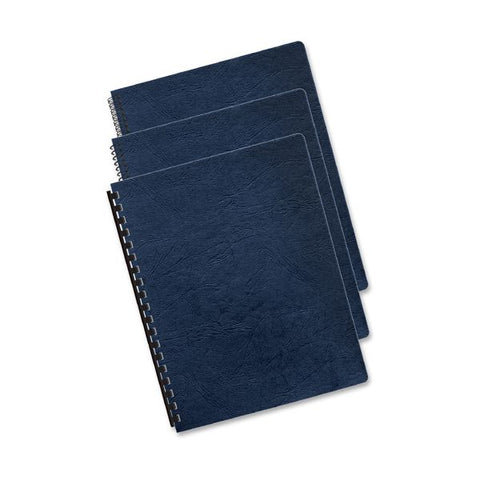 Fellowes Executive Leather-Like Presentation Cover, Navy, 11.25 x 8.75, Unpunched, 50/Pack