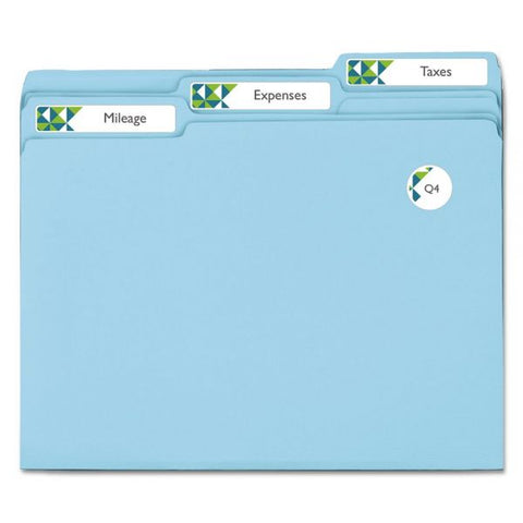 Avery Permanent TrueBlock File Folder Labels with Sure Feed Technology, 0.66 x 3.44, White, 30/Sheet, 25 Sheets/Pack