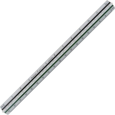 Staedtler Mars Professional Engineering Triangular Scale 12" Length - Aluminum - 1 Each - Silver