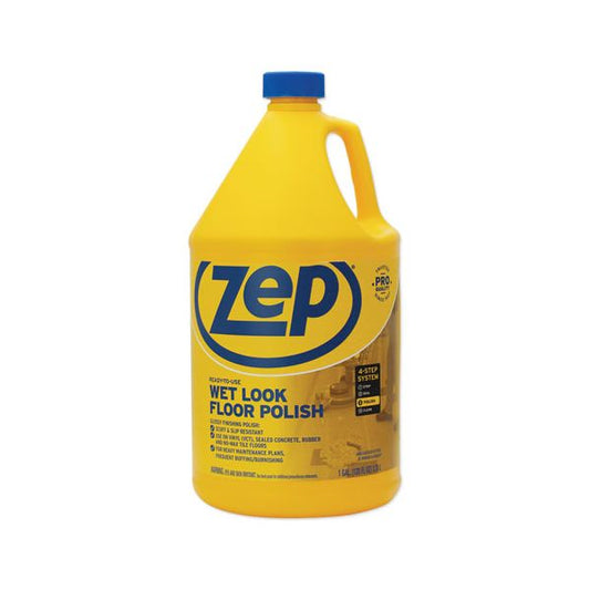 Zep Commercial Wet Look Floor Polish, 1 gal Bottle