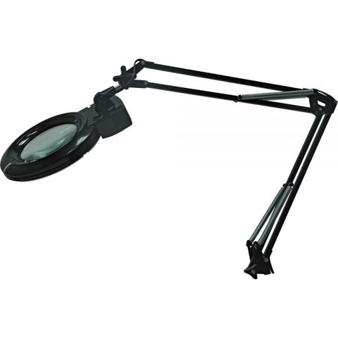 Lorell 9.4-watt LED Magnifying Lamp 35" Height - 3.5" Width - 9.40 W LED Bulb - Glass, Metal - Black