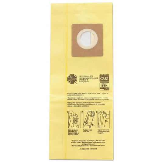 Hoover Commercial HushTone Vacuum Bags, Yellow, 10/Pack