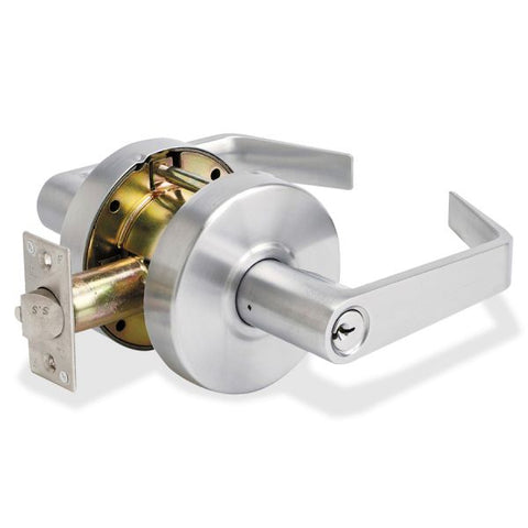 Master Lock Six-Pin Heavy-Duty Storeroom Lever Inside Is Unlocked - Outside Is Locked - Chrome