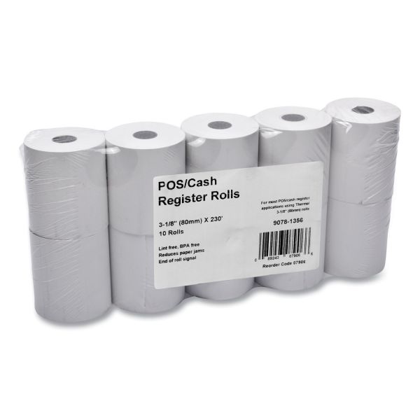 ICONEX Thermal Receipt Paper - White 3 1/8" x 230 ft - 10 / Pack