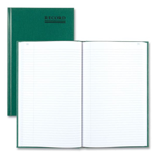 National Emerald Series Account Book, Green Cover, 12.25 x 7.25 Sheets, 500 Sheets/Book