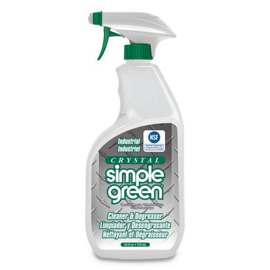 Simple Green Crystal Industrial Cleaner/Degreaser, 24 oz Spray Bottle, 12/Carton