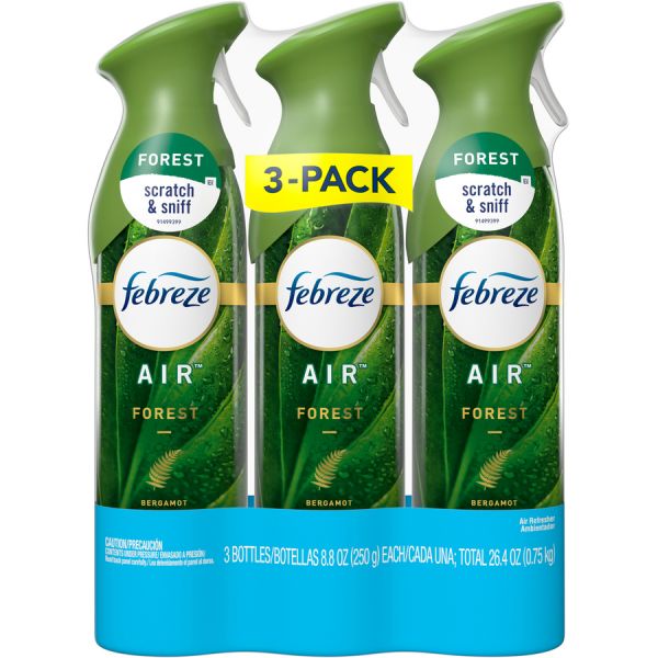 Febreze Febreze Air Freshener Spray Spray - 8.8 fl oz (0.3 quart) - Forest - 3 / Pack - Odor Neutralizer, VOC-free