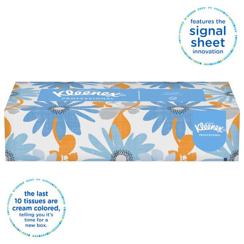 Kleenex White Facial Tissue for Business, 2-Ply, White, Pop-Up Box, 125 Sheets/Box, 48 Boxes/Carton