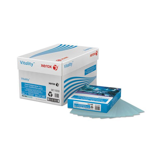 Xerox Vitality Pastel Multipurpose Paper, 20 lb, 8 1/2 x 11, Blue, 500 Sheets/Ream