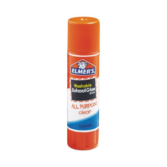 Elmer's Washable School Glue Sticks, 0.24 oz, Applies and Dries Clear, 4/Pack