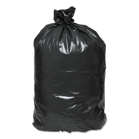 Earthsense Commercial Linear Low Density Recycled Can Liners, 45 gal, 2 mil, 40" x 46", Black, 10 Bags/Roll, 10 Rolls/Carton