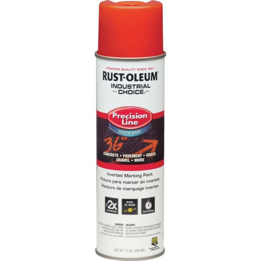 Rust-Oleum Industrial Choice Precision Line Marking Paint 17 fl oz - 12 / Carton - Alert Orange