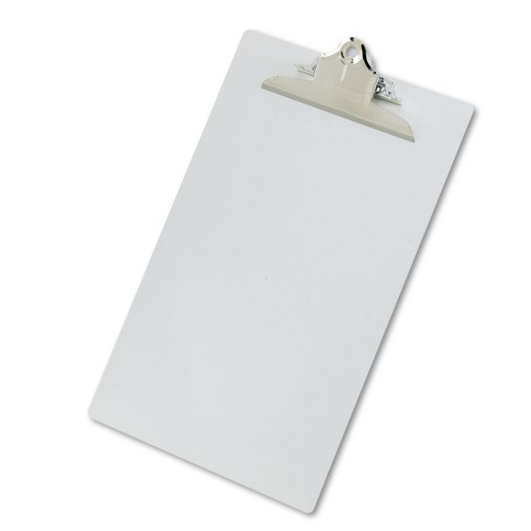 Saunders Recycled Aluminum Clipboard with High-Capacity Clip, 1" Clip Capacity, Holds 8.5 x 14 Sheets, Silver