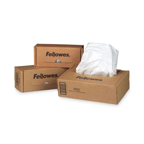 Fellowes AutoMax Shredder Waste Bags, 16-20 gal, 50/CT