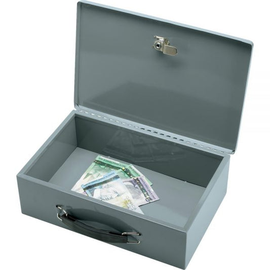 Sparco All-Steel Insulated Cash Box Steel - Gray - 3.8" Height x 12.8" Width x 8.3" Depth