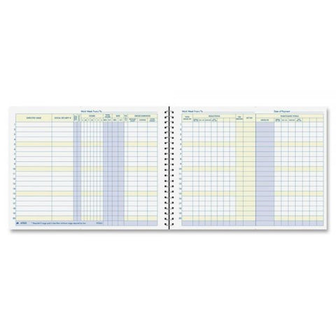 Adams Weekly Payroll Book, 8 1/2" x 11", Blue