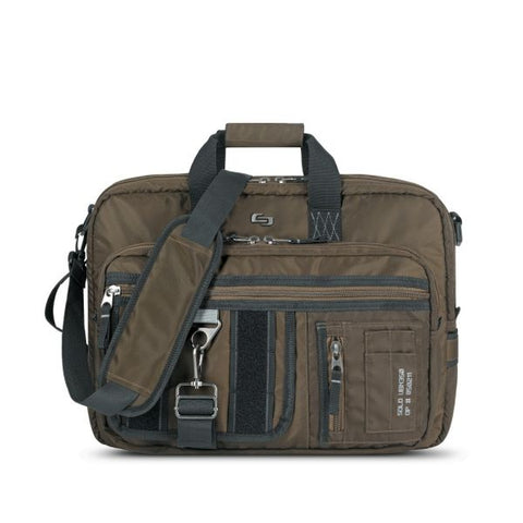 Solo Black Ops Carrying Case (Backpack/Briefcase) for 15.6" Notebook - Bronze Bump Resistant Interior, Scratch Resistant Interior - Nylon Body - Shoulder Strap - 13.6" Height x 17.3" Width x 3.4" Depth - 1 Each